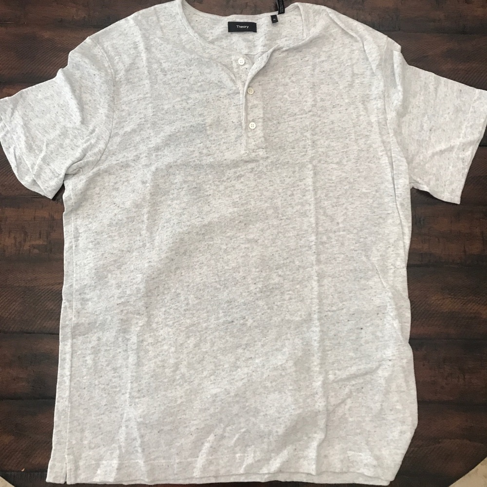 Theory men’s grey 3 button shirt